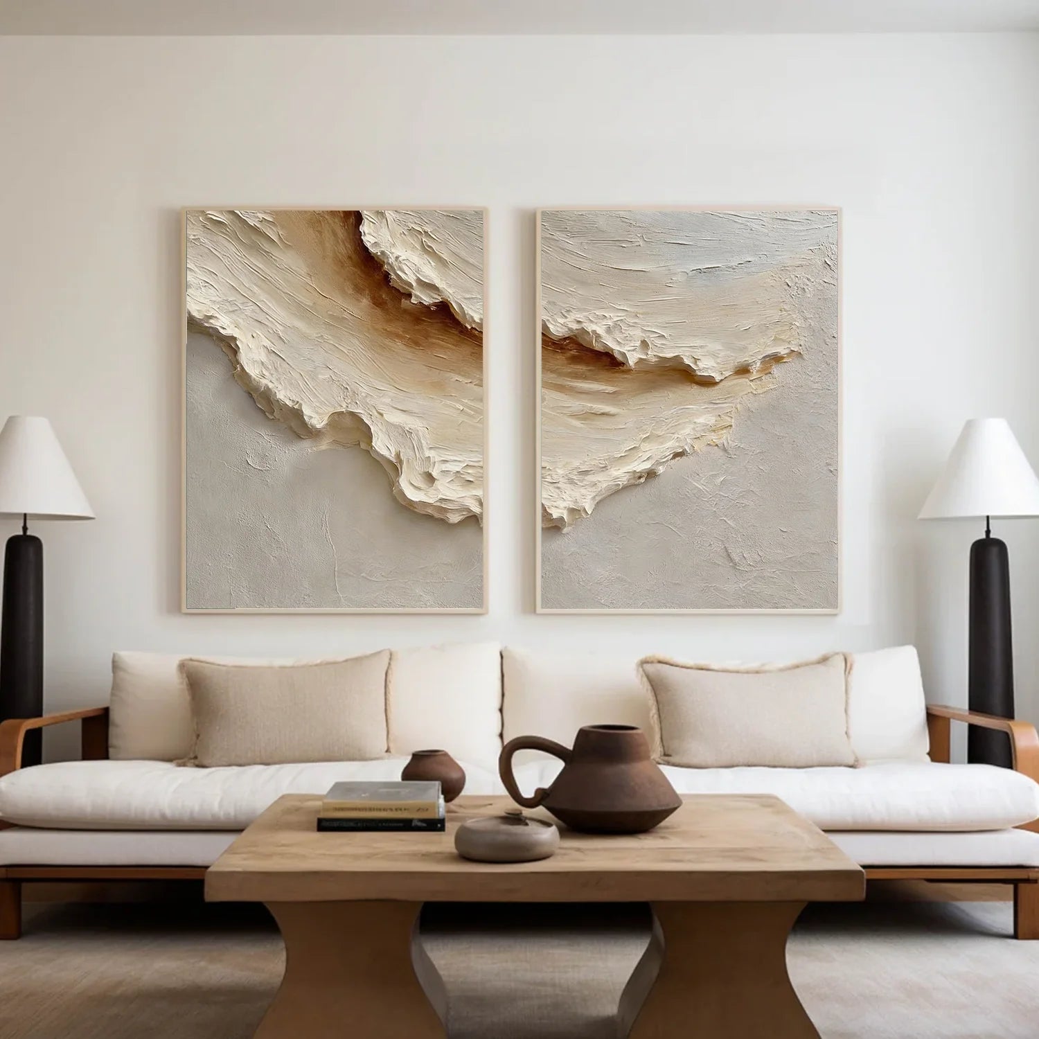 Sea & Sky Abstract Textured Wall Art Set of 2 #MS237