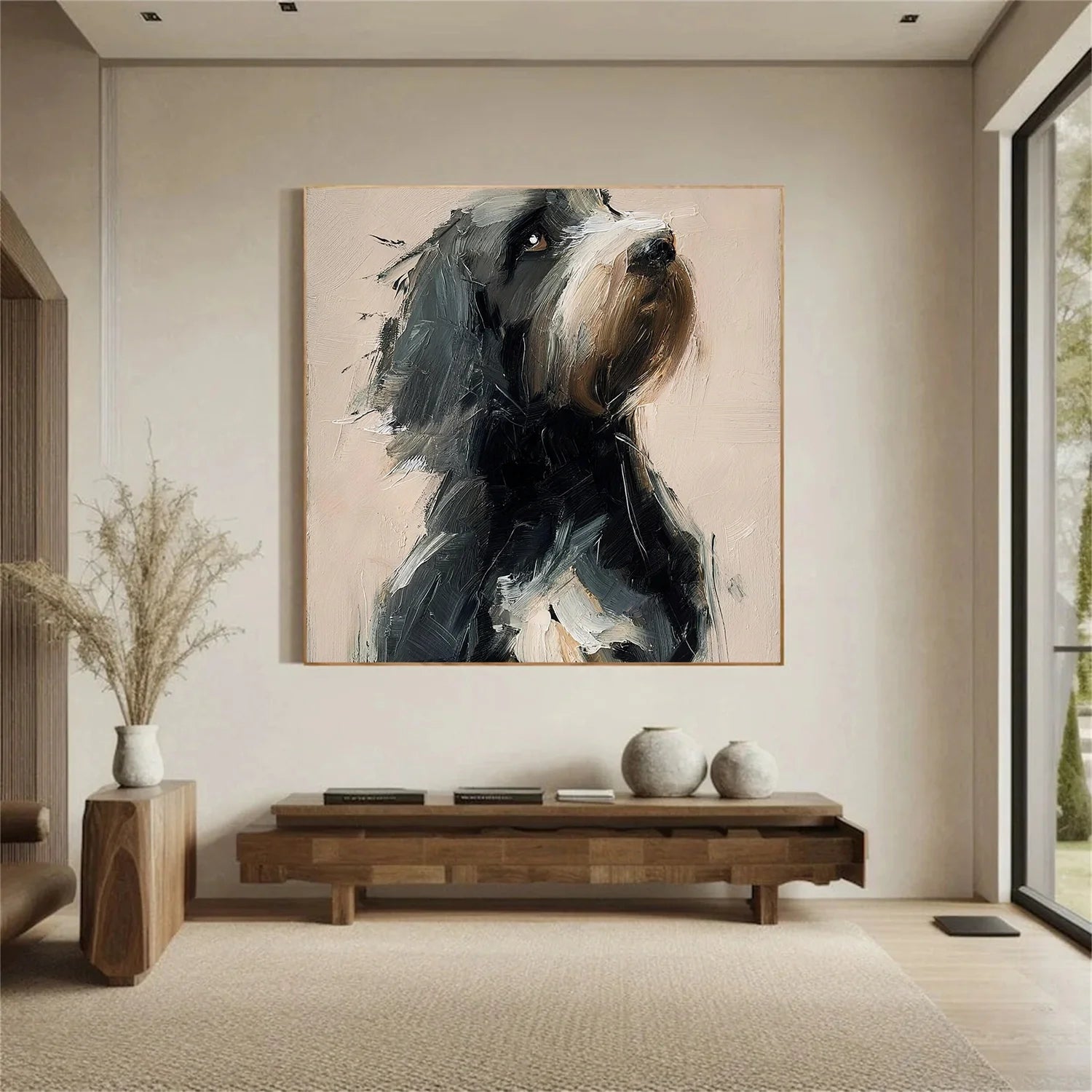 Abstract Animal Dog Wall Art #AL196