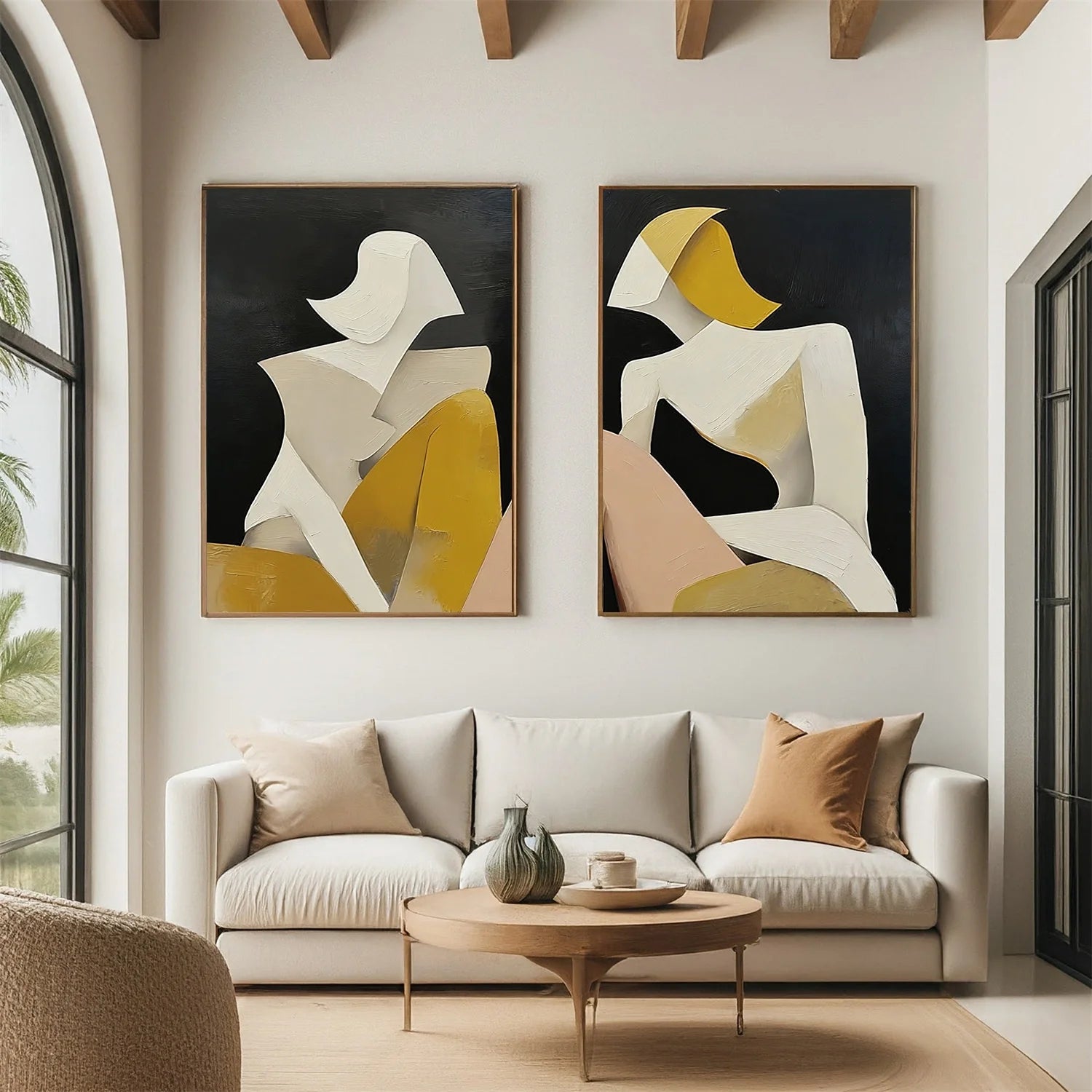 Abstract Portrait Wall Art Set of 2 #AP082