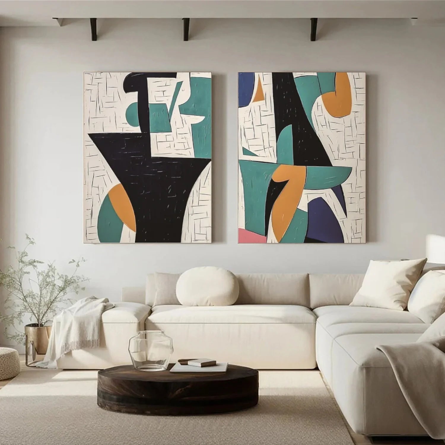 Abstract Canvas Art Set of 2 #WS730