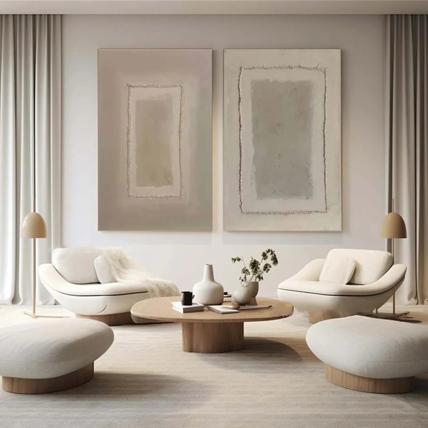 Wabi Sabi Canvas Art Set of 2 #WS704