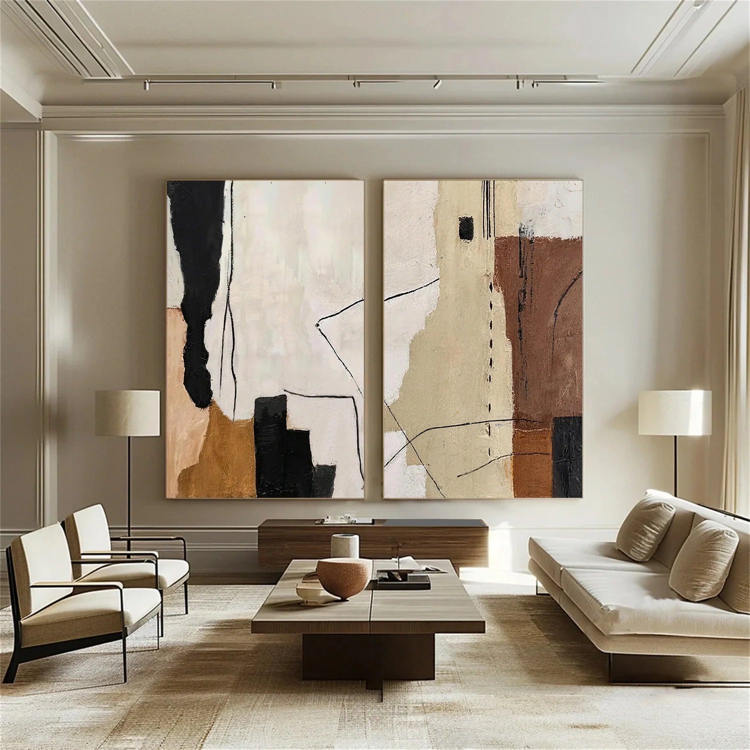 Abstract Canvas Art Set of 2 #WS1068