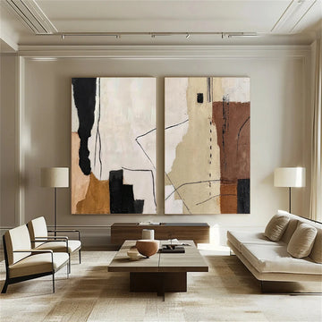 Abstract Canvas Art Set of 2 #WS1068