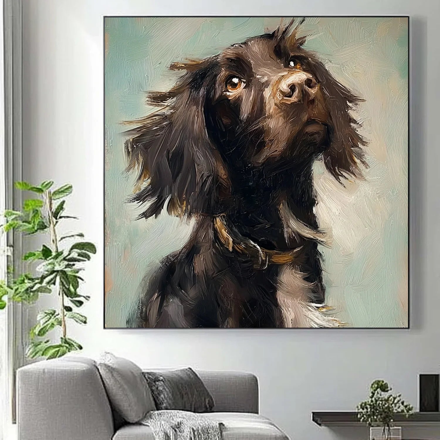 Abstract Animal Dog Wall Art #AL197