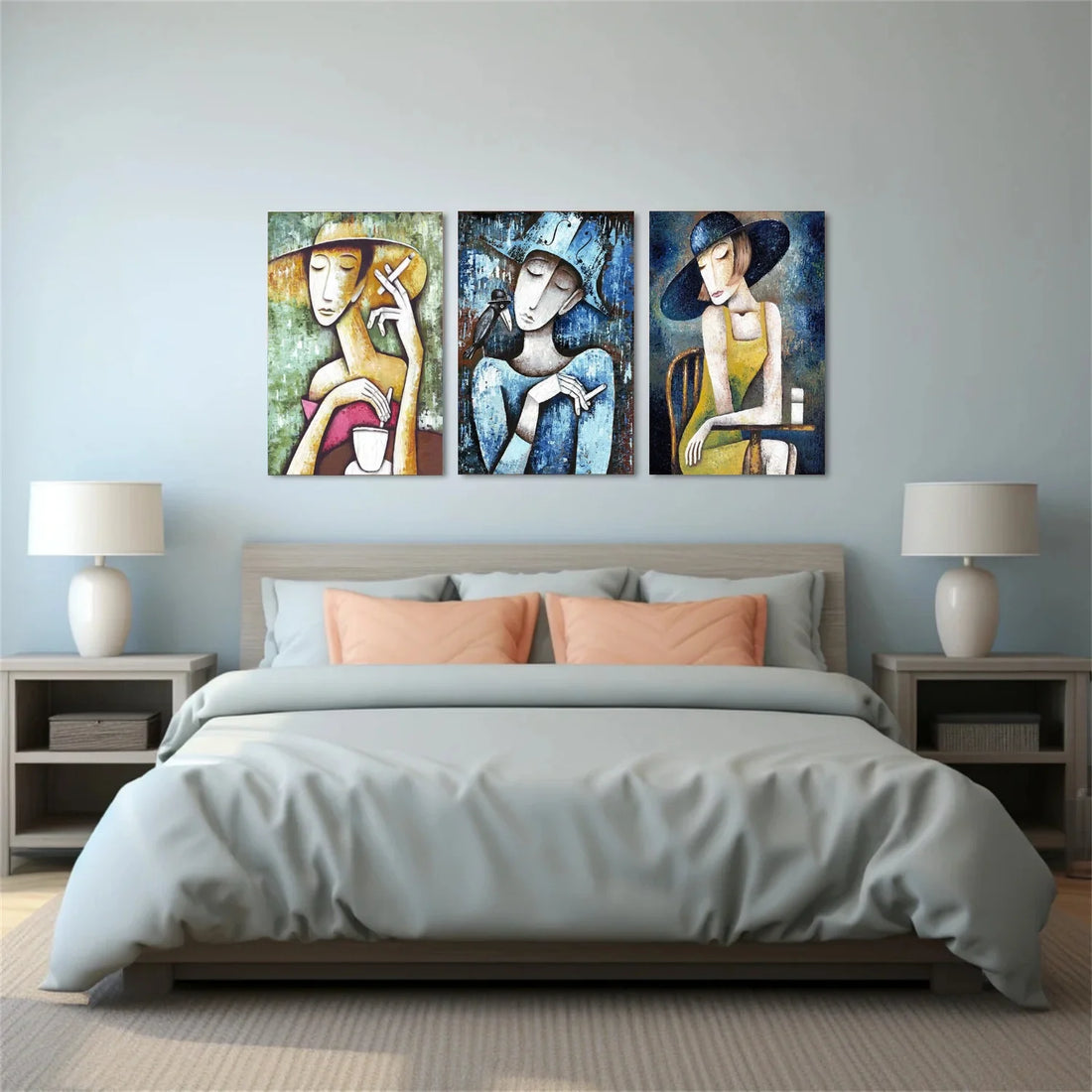 Abstract Portrait Wall Art Set of 3 #AP086