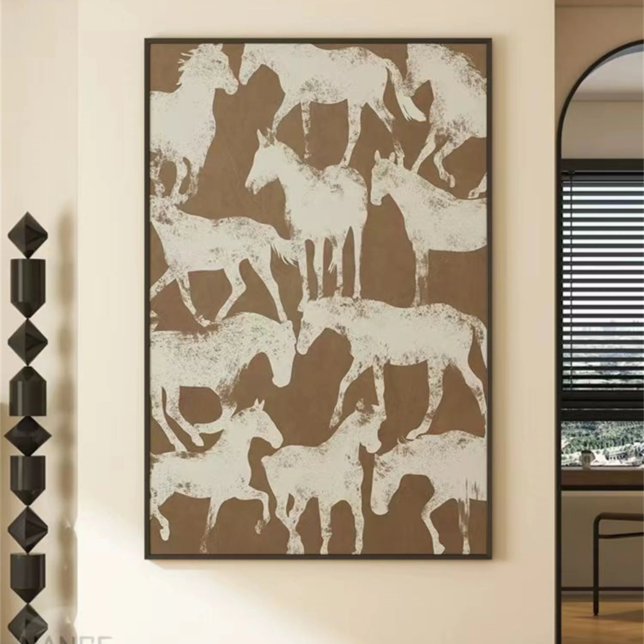 Colorful Horse Abstract Animal Wall Art #AL039