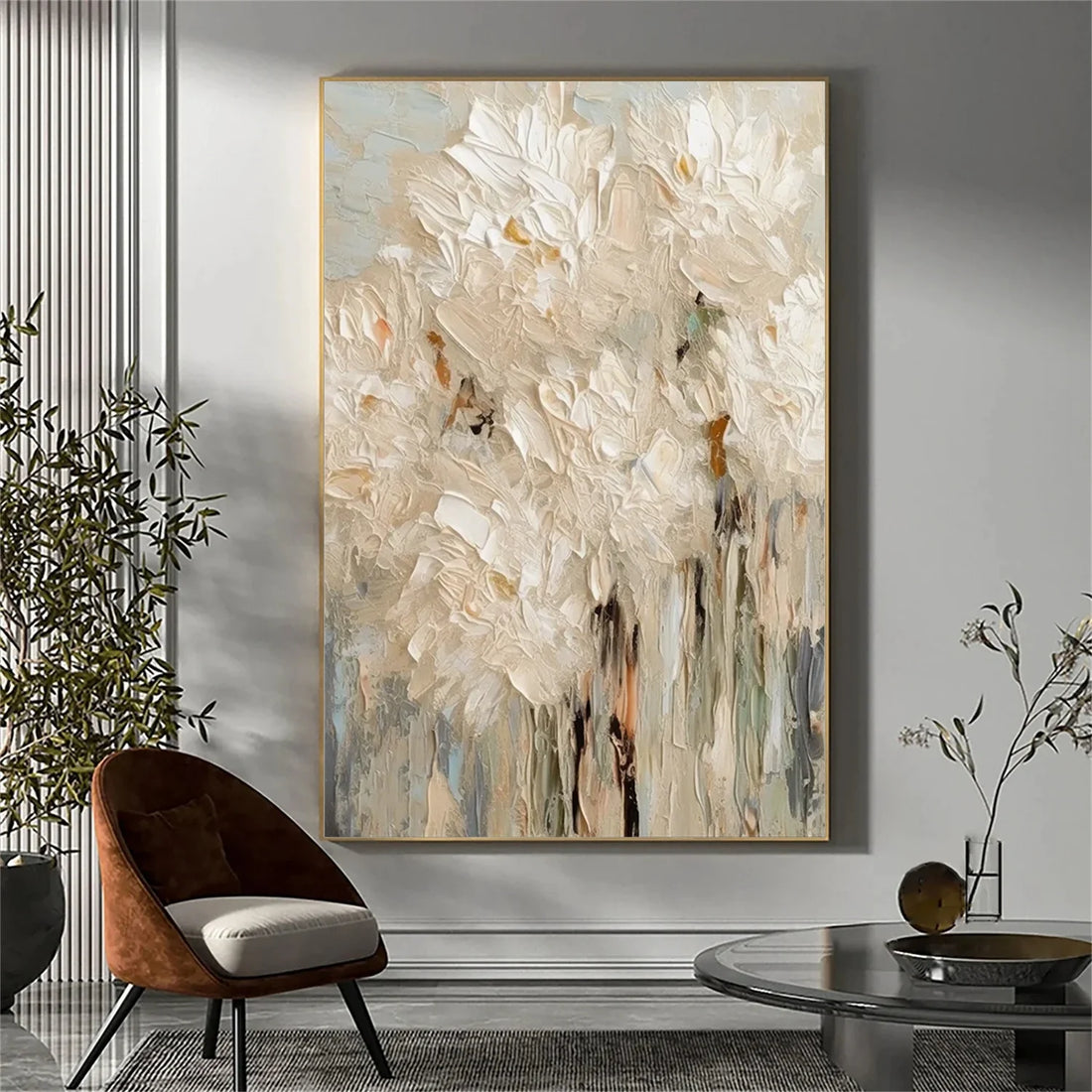 Flower & Tree Abstract Textured Wall Art #ML120