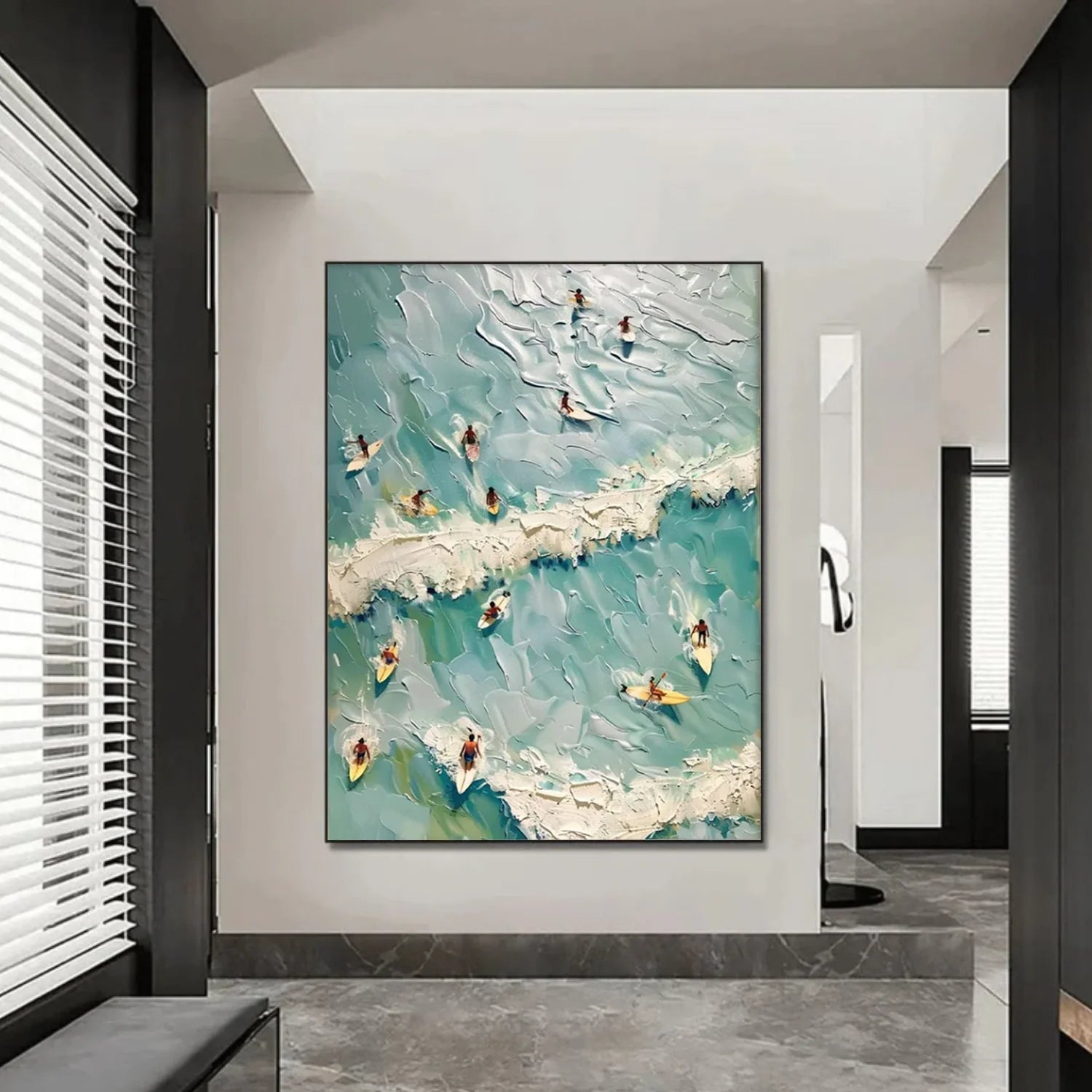 Surfing Sport Textured Wall Art #SA088