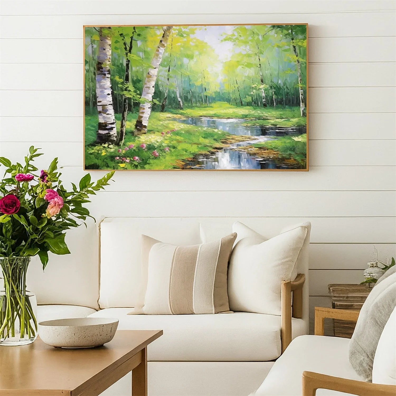 Colorful Flower & Tree Abstract Textured Wall Art #ML067