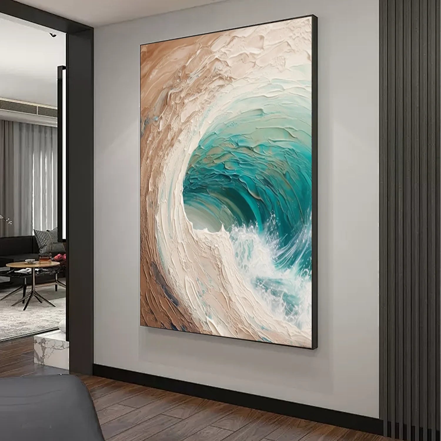 Sea & Sky Abstract Textured Wall Art #MS125
