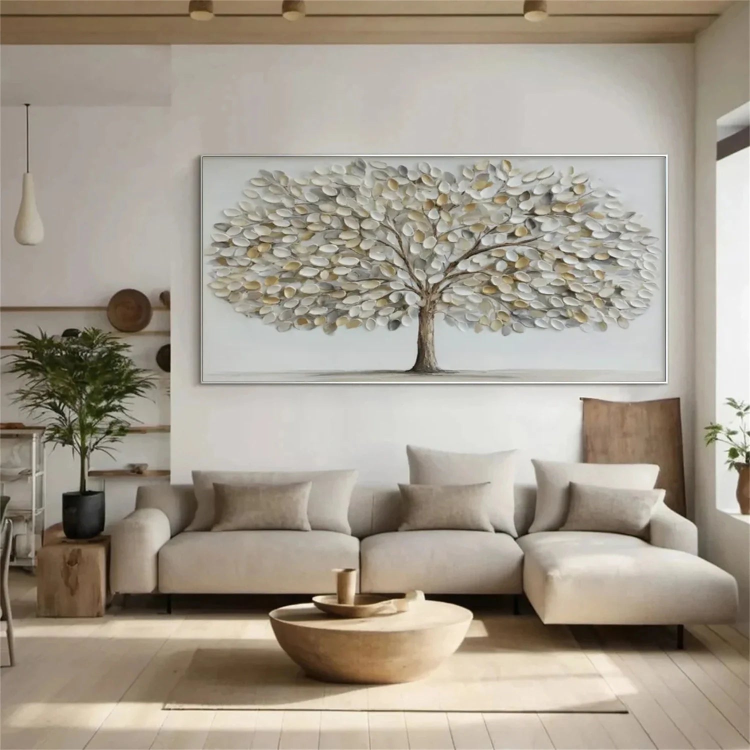 Flower & Tree Abstract Textured Wall Art #ML148