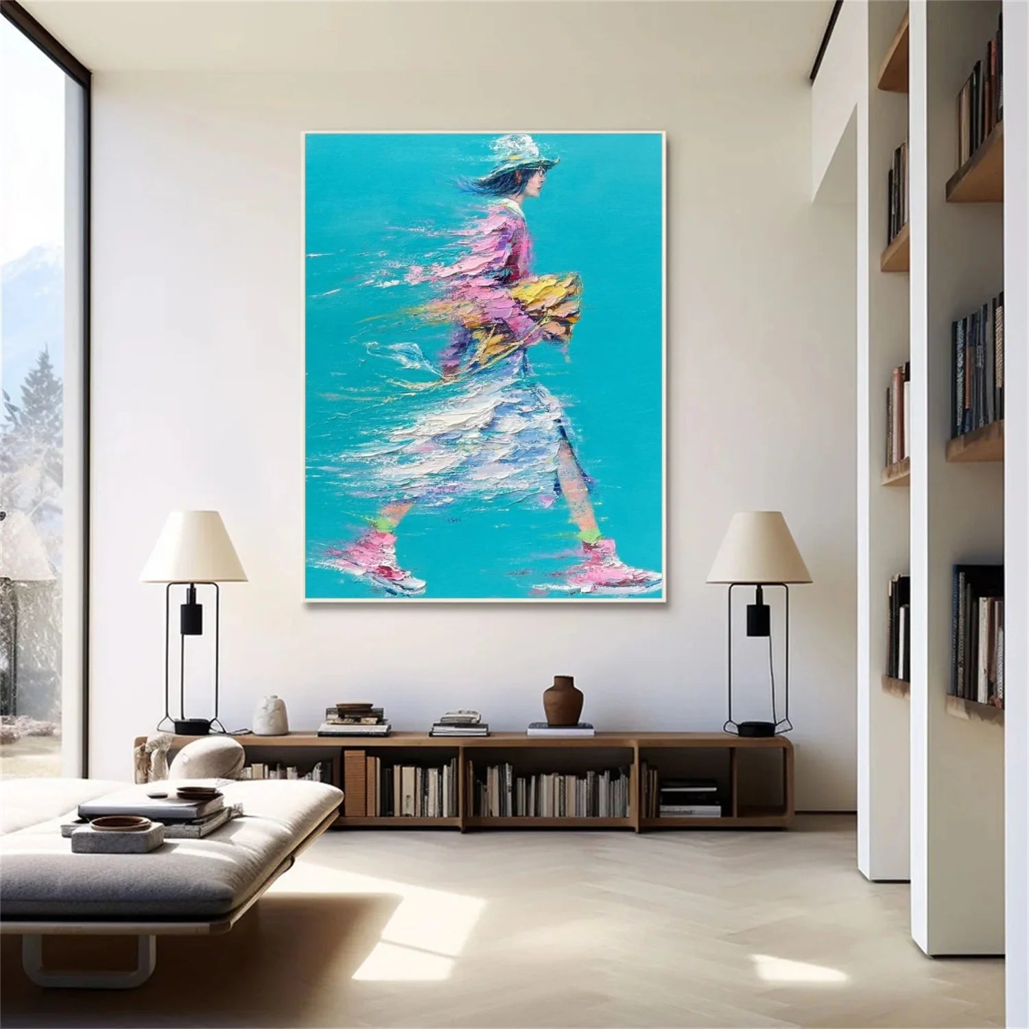 Abstract Portrait Textured Wall Art #AP072