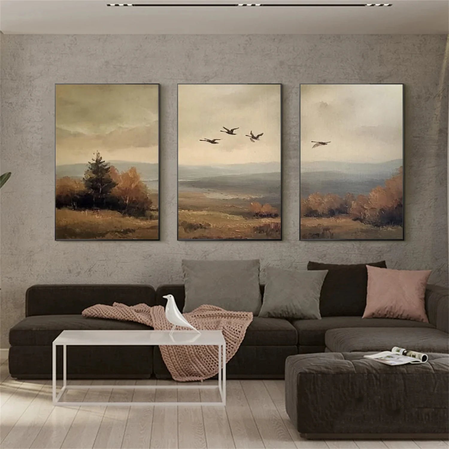 Flower & Tree Abstract Wall Art Set of 3 #ML154