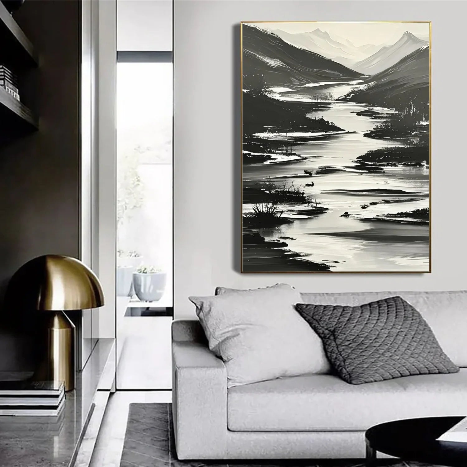 Abstract Mountain Canvas Art #MM278