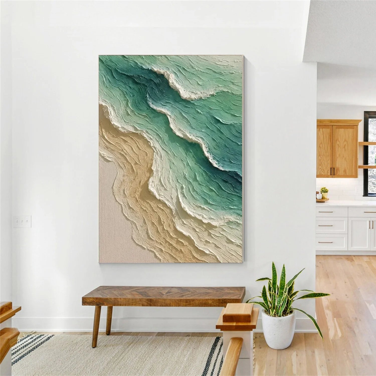 Sea & Sky Abstract Textured Wall Art #MS199