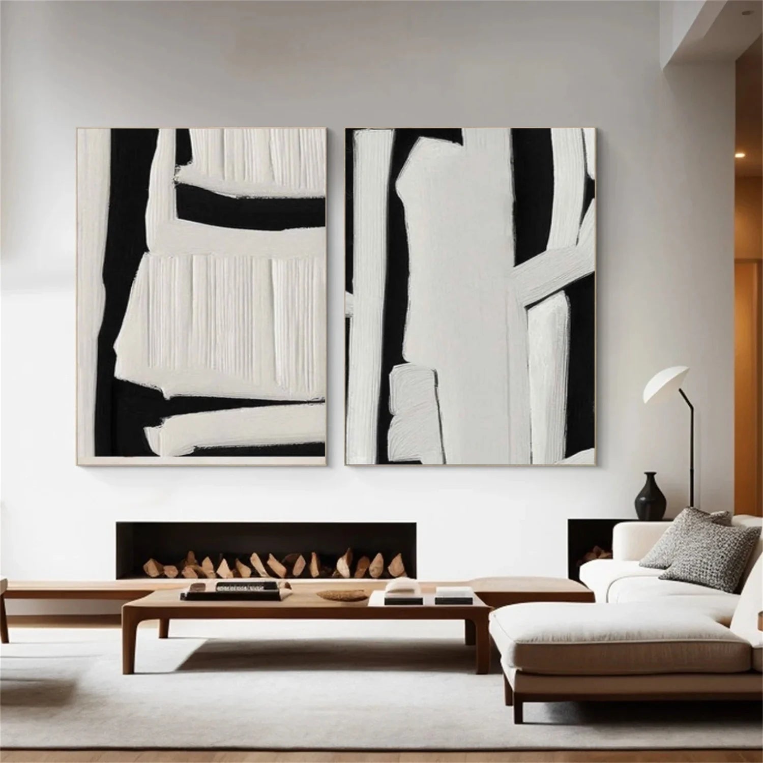 Minimalist Textured Canvas Art Set of 2 #MM362