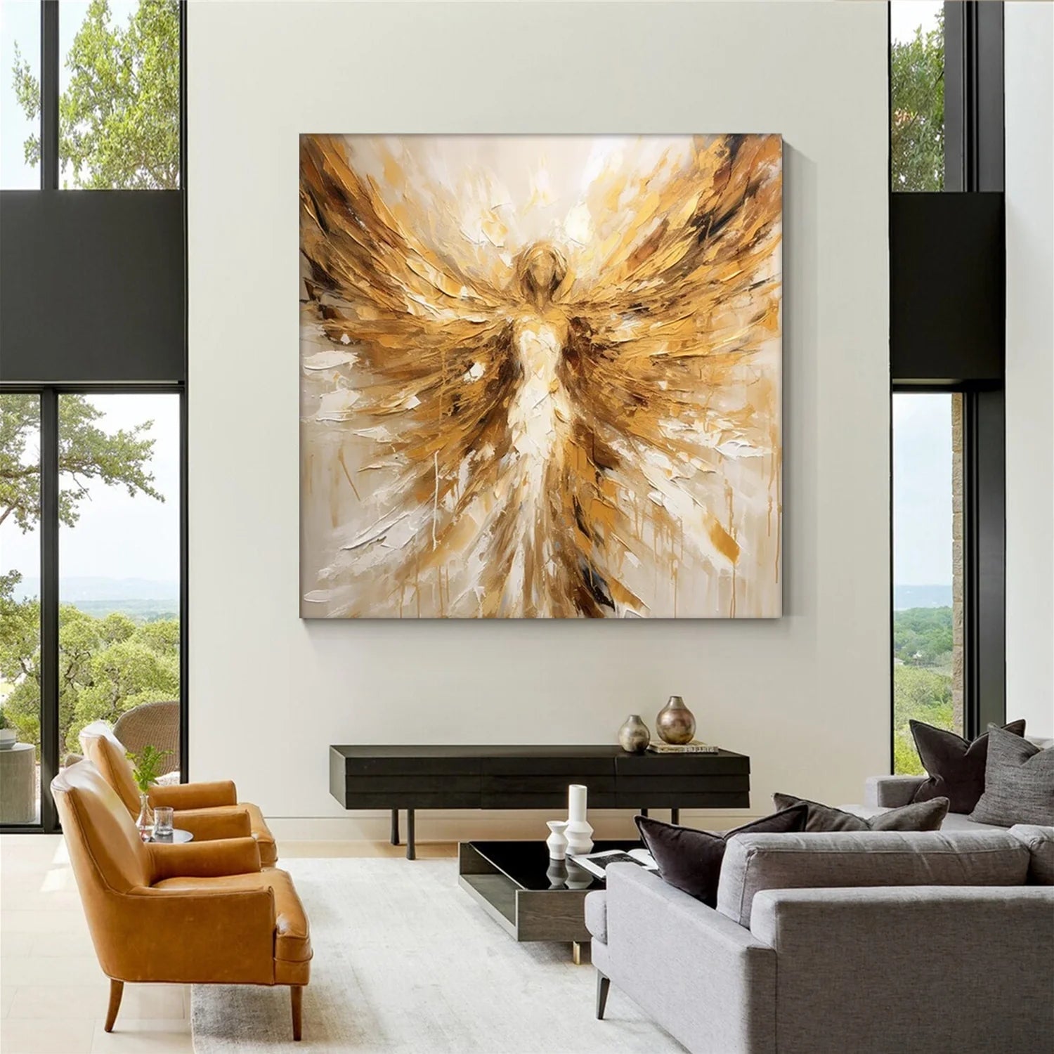 Abstract Angel Wing Textured Painting #AP046