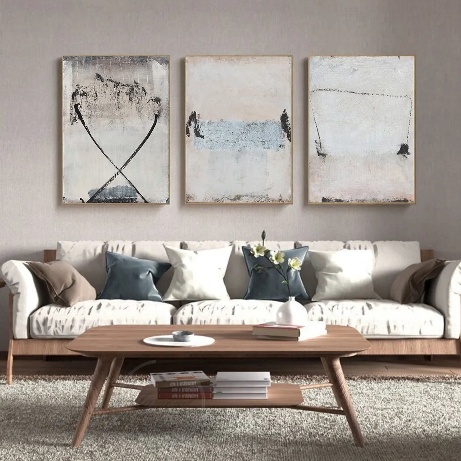 Wabi Sabi Canvas Art Set of 3 #WS685