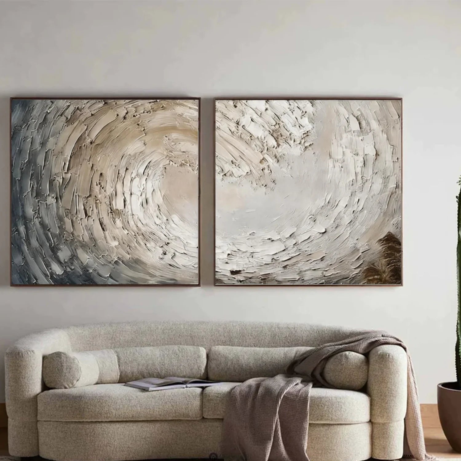Sea & Sky Abstract Textured Wall Art Set of 2 #MS265