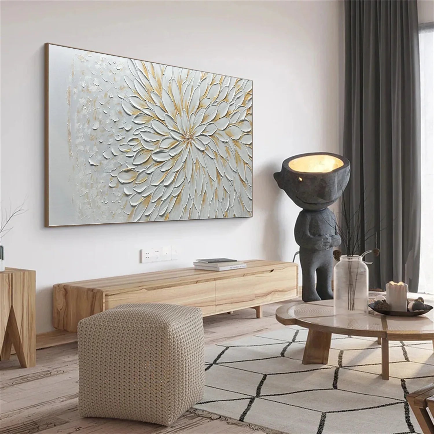 Flower & Tree Abstract Textured Wall Art #ML093