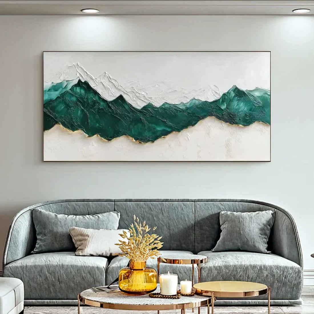 Minimalist Mountain Textured Canvas Art #MM322