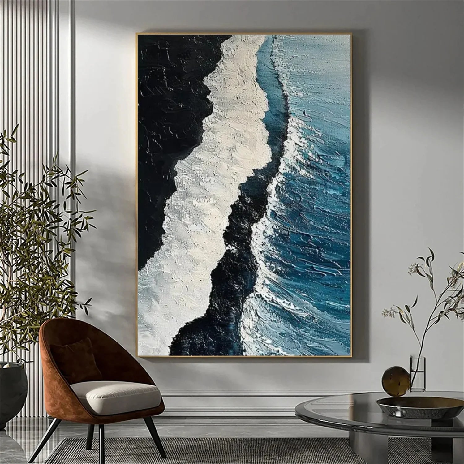 Sea & Sky Abstract Textured Wall Art #MS173