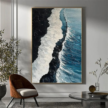 Sea & Sky Abstract Textured Wall Art #MS173