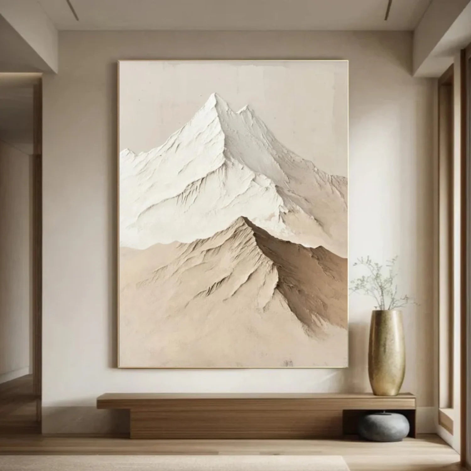 Minimalist Mountain Textured Canvas Art #MM351
