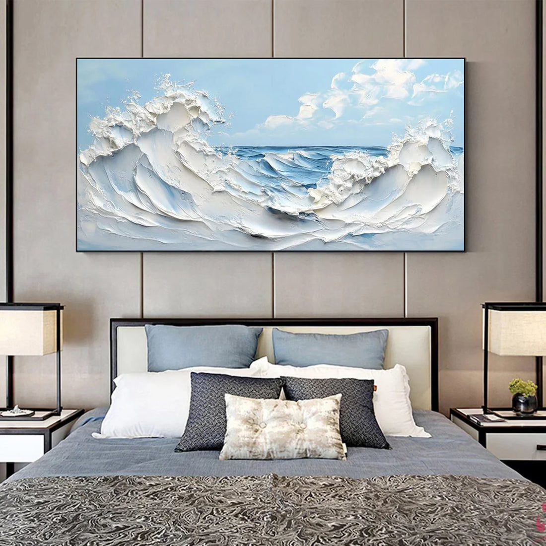 Sea & Sky Abstract Textured Wall Art #MS275