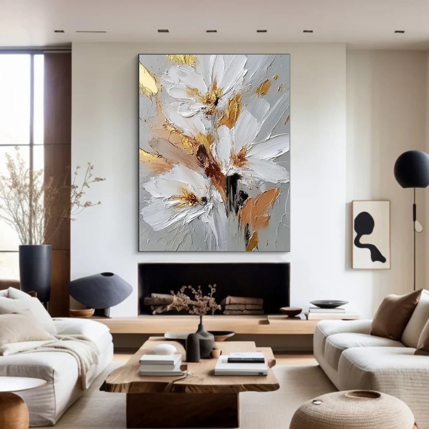 Flower & Tree Abstract Textured Wall Art #ML231
