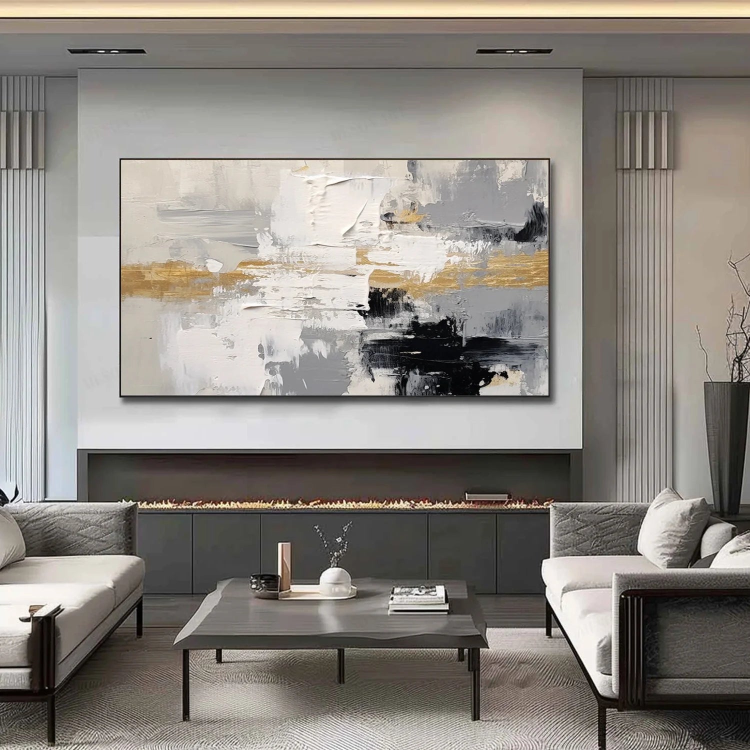 Abstract Textured Canvas Art #WS949