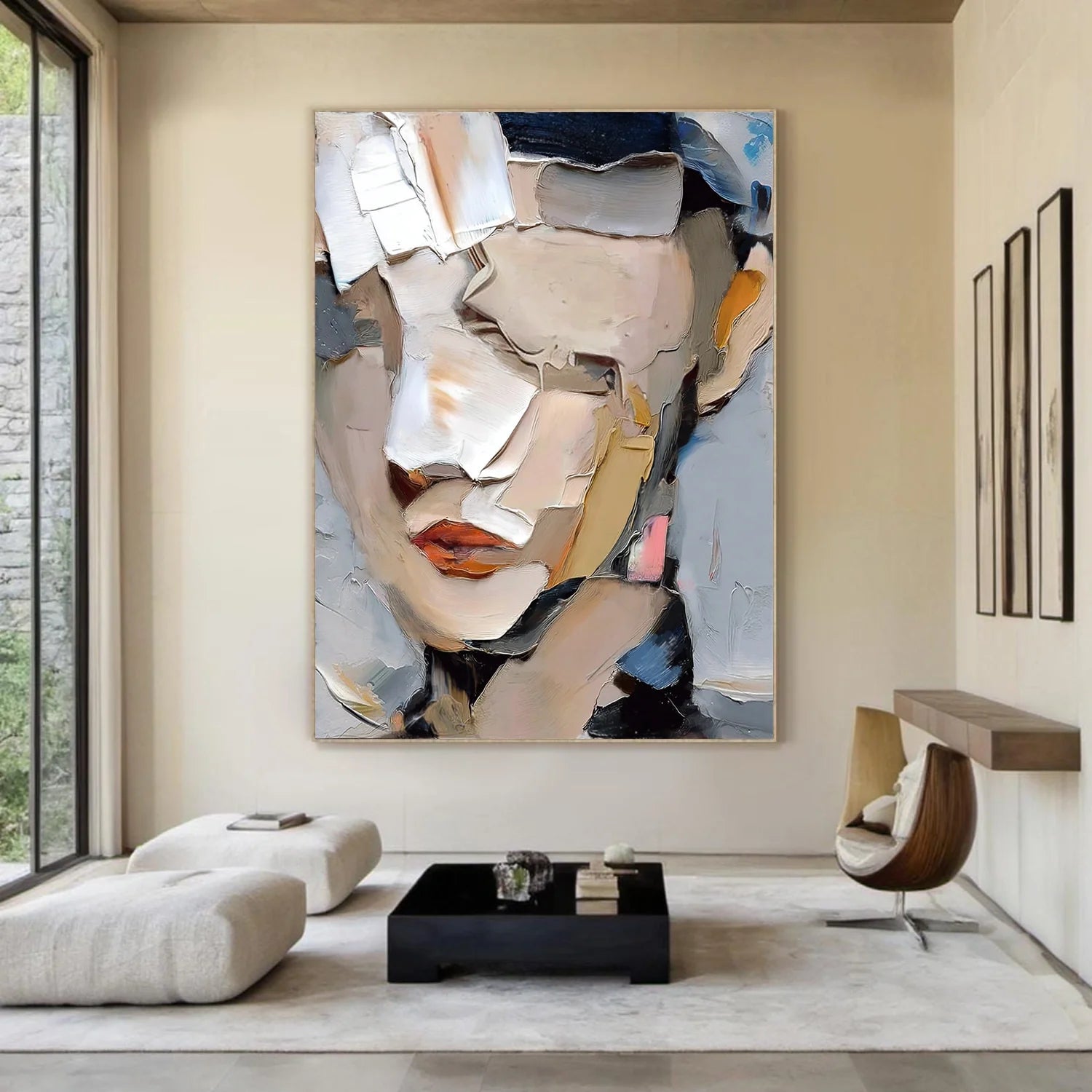 Abstract Portrait Textured Wall Art #AP121