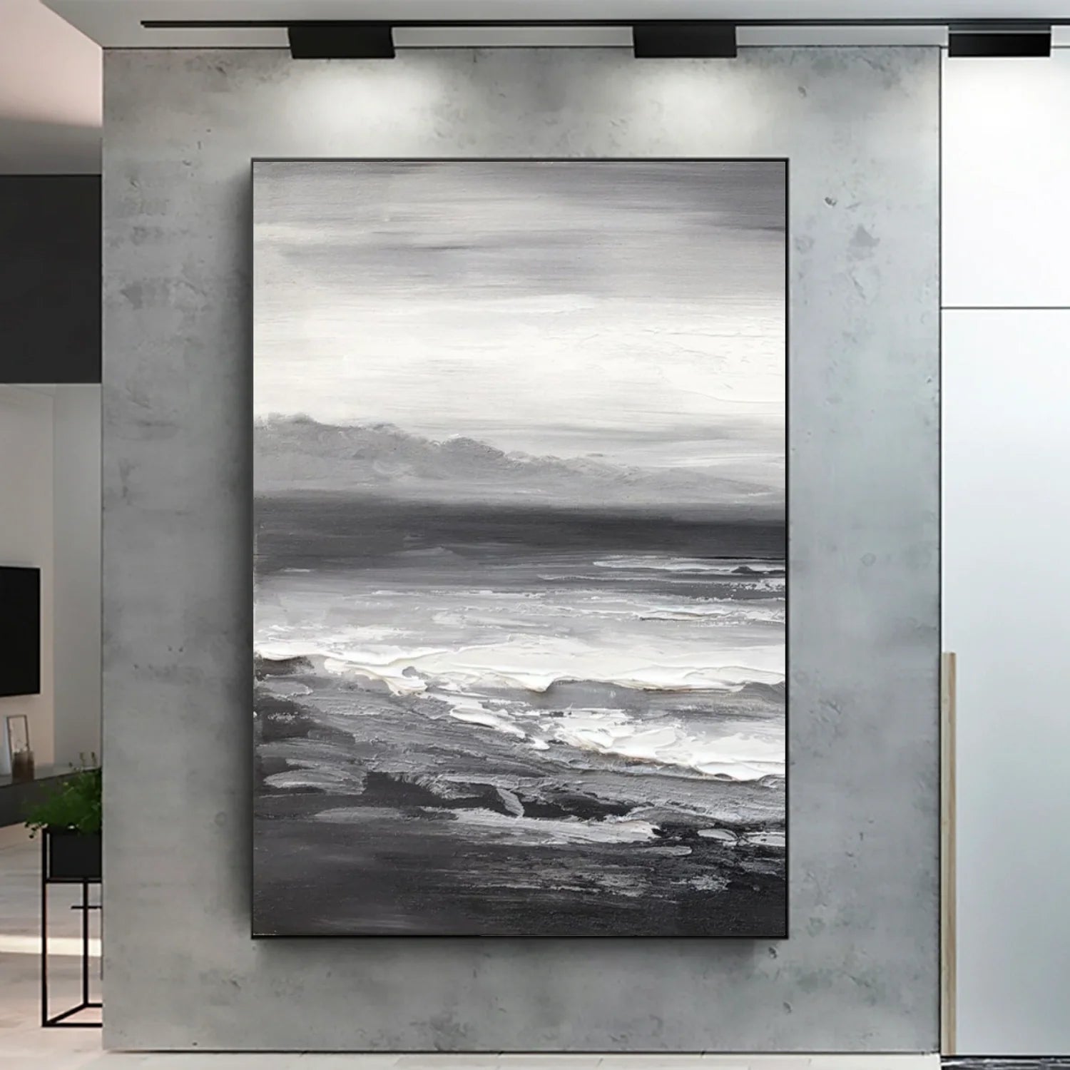 Sea & Sky Abstract Textured Wall Art #MS176