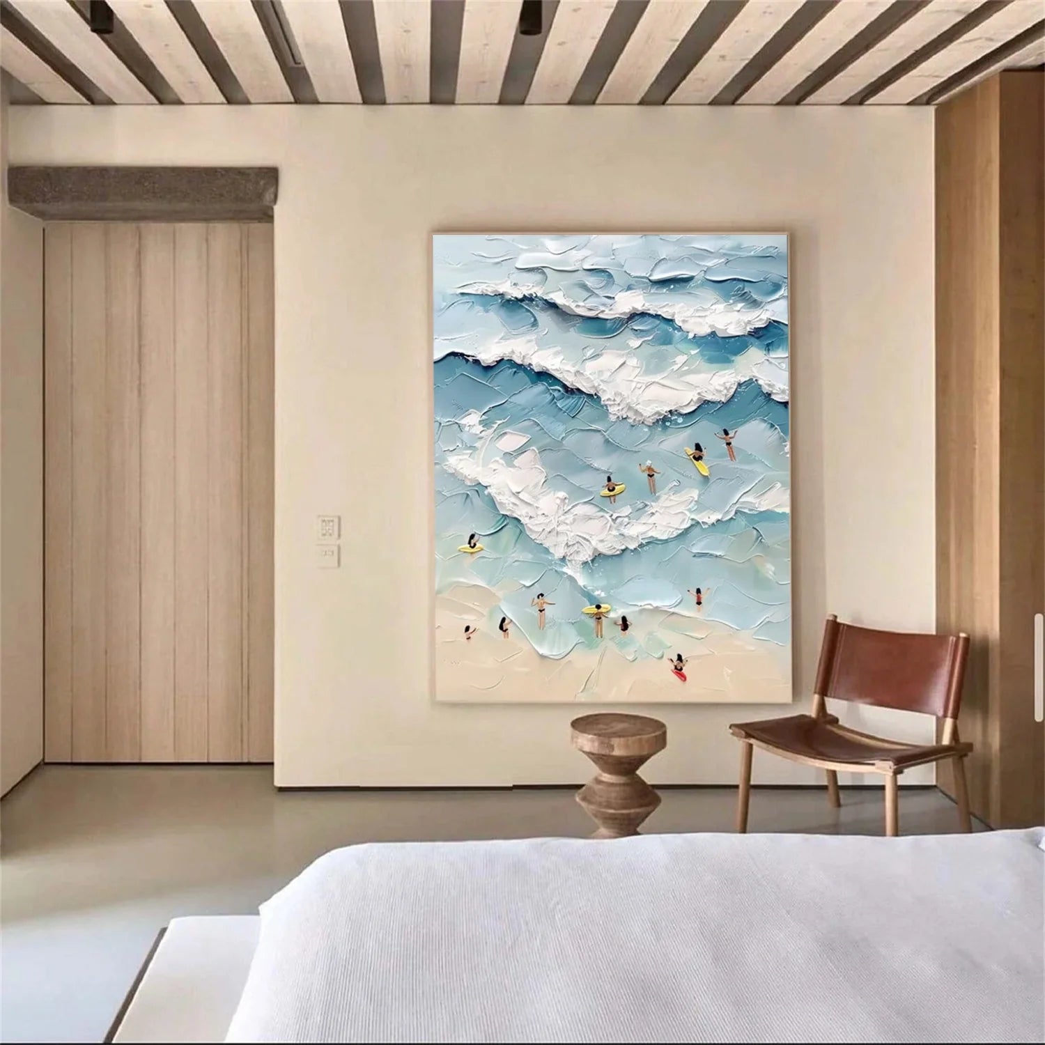 Surfing Sport Textured Wall Art #SA087