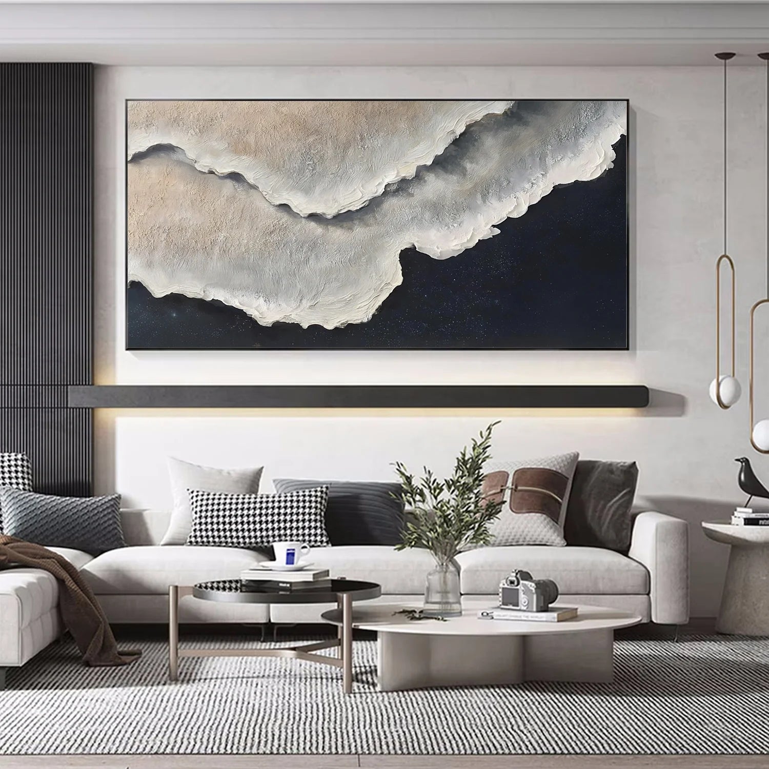 Sea & Sky Abstract Textured Wall Art #MS272