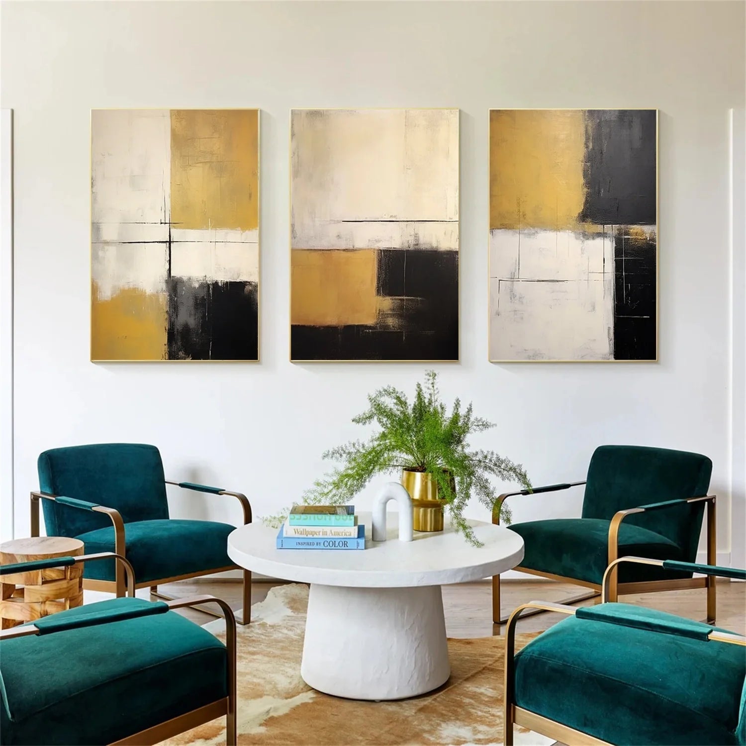 Abstract Canvas Art Set of 3 #WS681