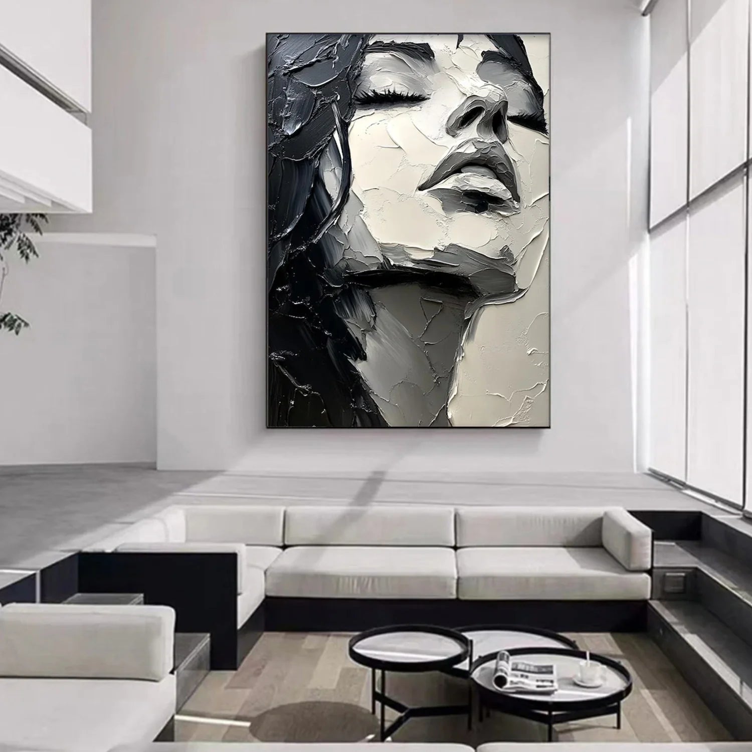 Abstract Portrait Textured Wall Art #AP090