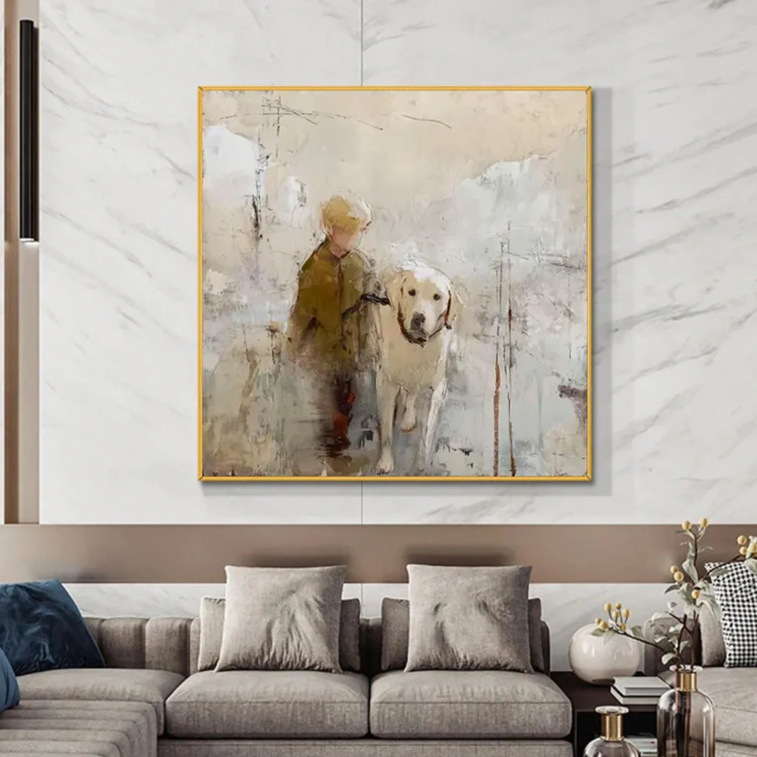 Abstract Animal Dog Wall Art #AL160