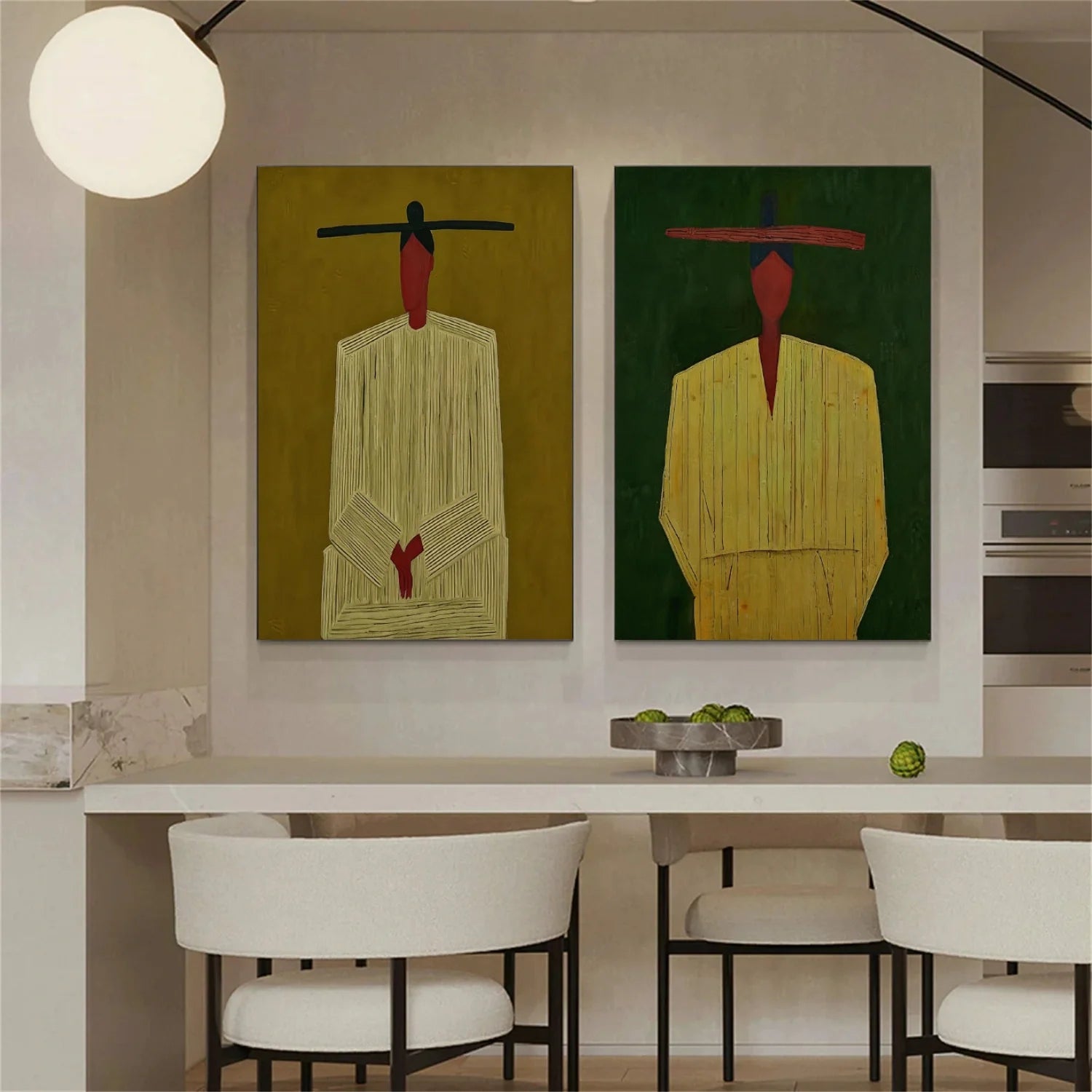 Abstract Portrait Wall Art Set of 2 #AP117