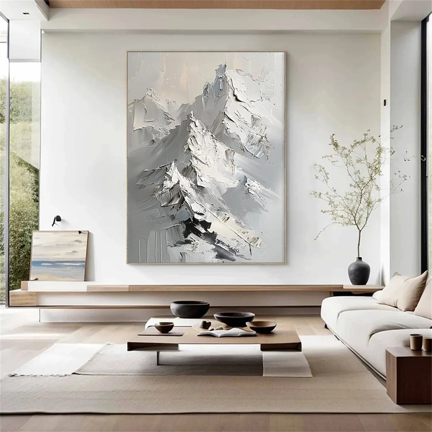 Minimalist Mountain Textured Canvas Art #MM332