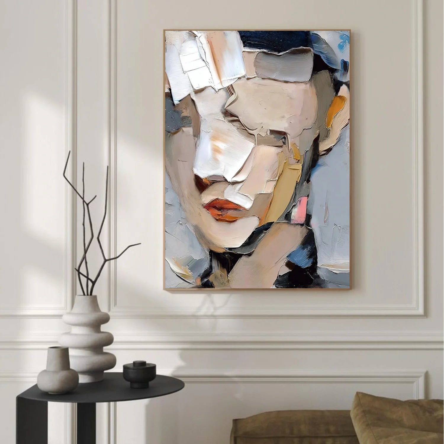 Abstract Portrait Textured Wall Art #AP121