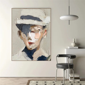 Abstract Portrait Textured Wall Art #AP120