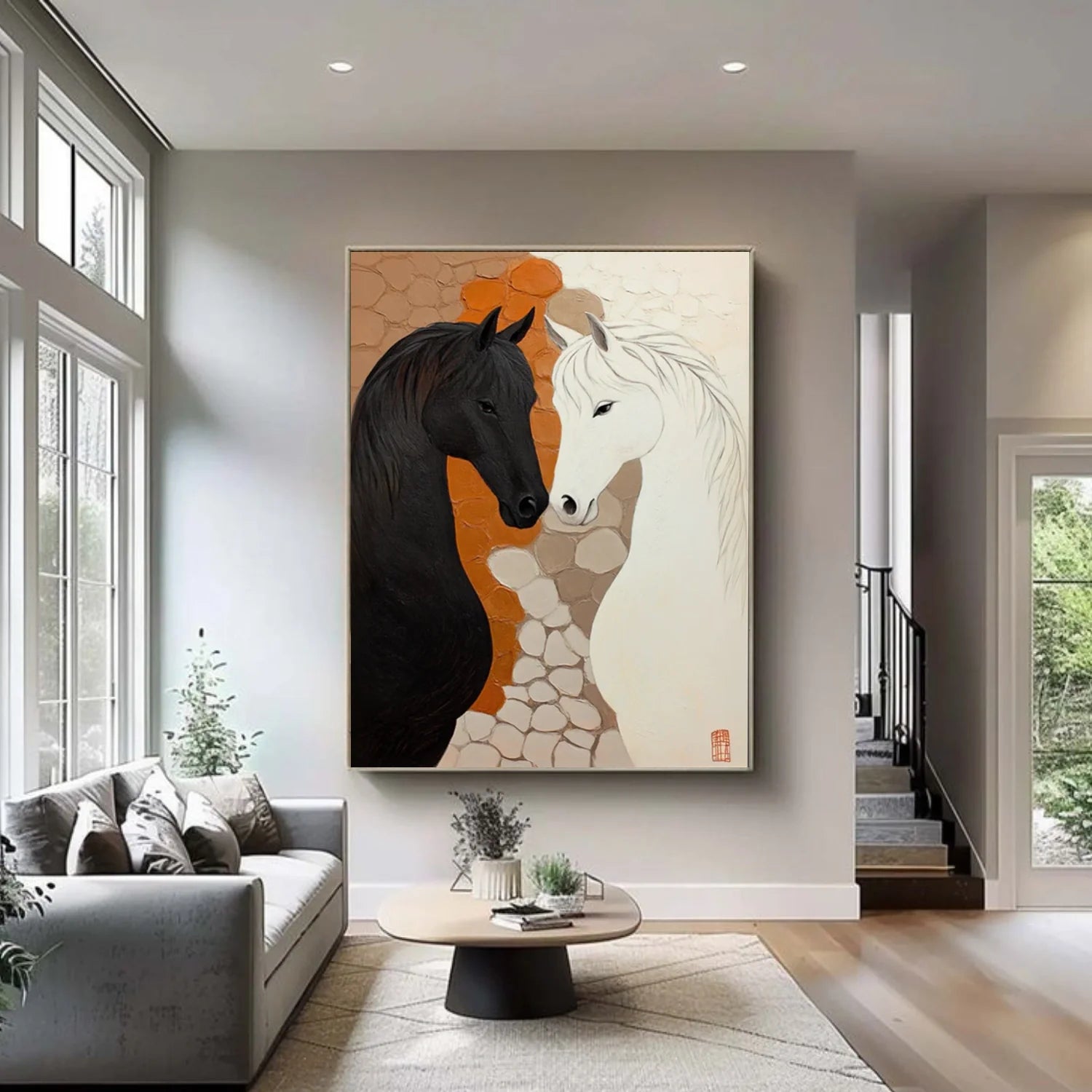 Abstract Animal Horse Wall Art #AL182