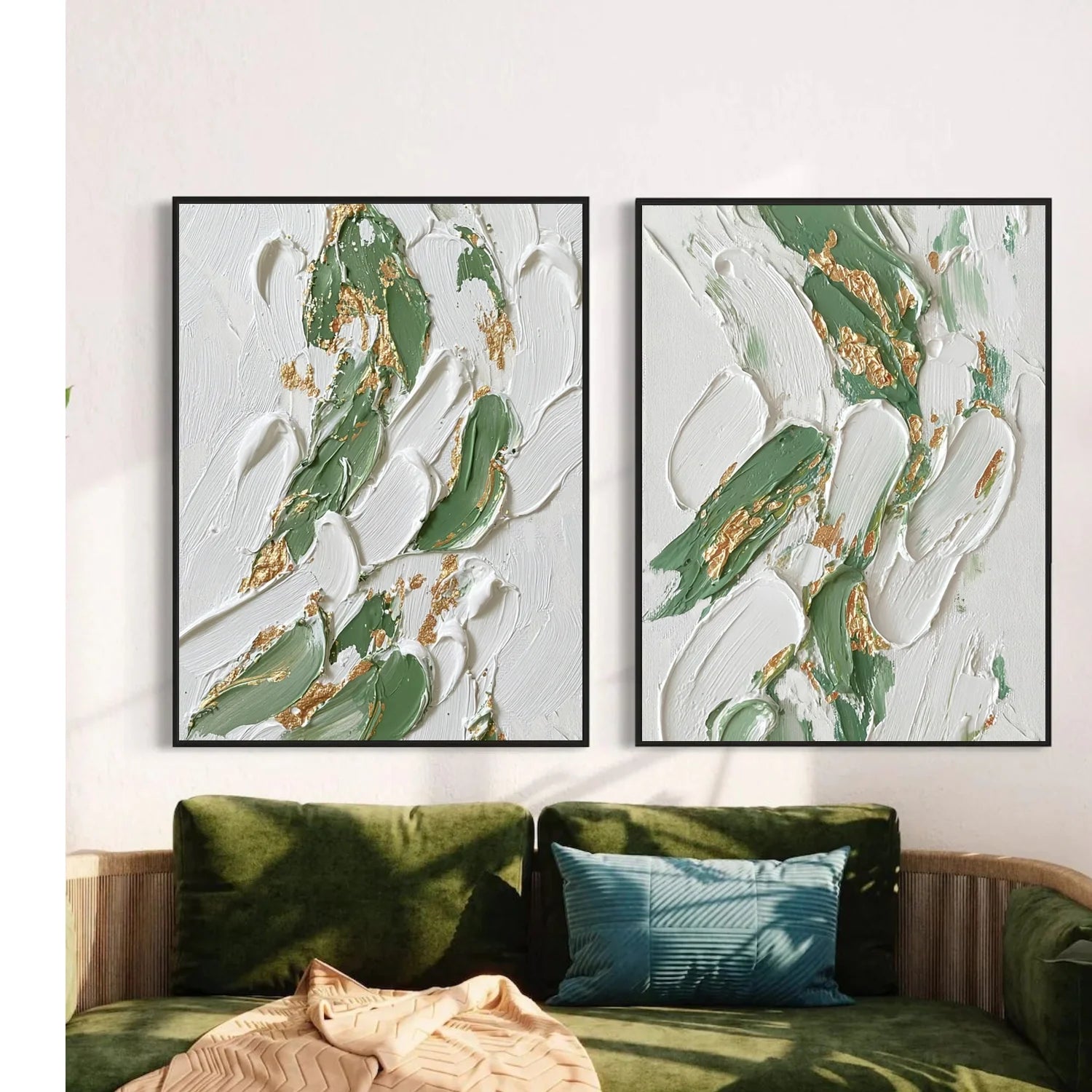 Abstract Textured Canvas Art Set of 2 #WS1002