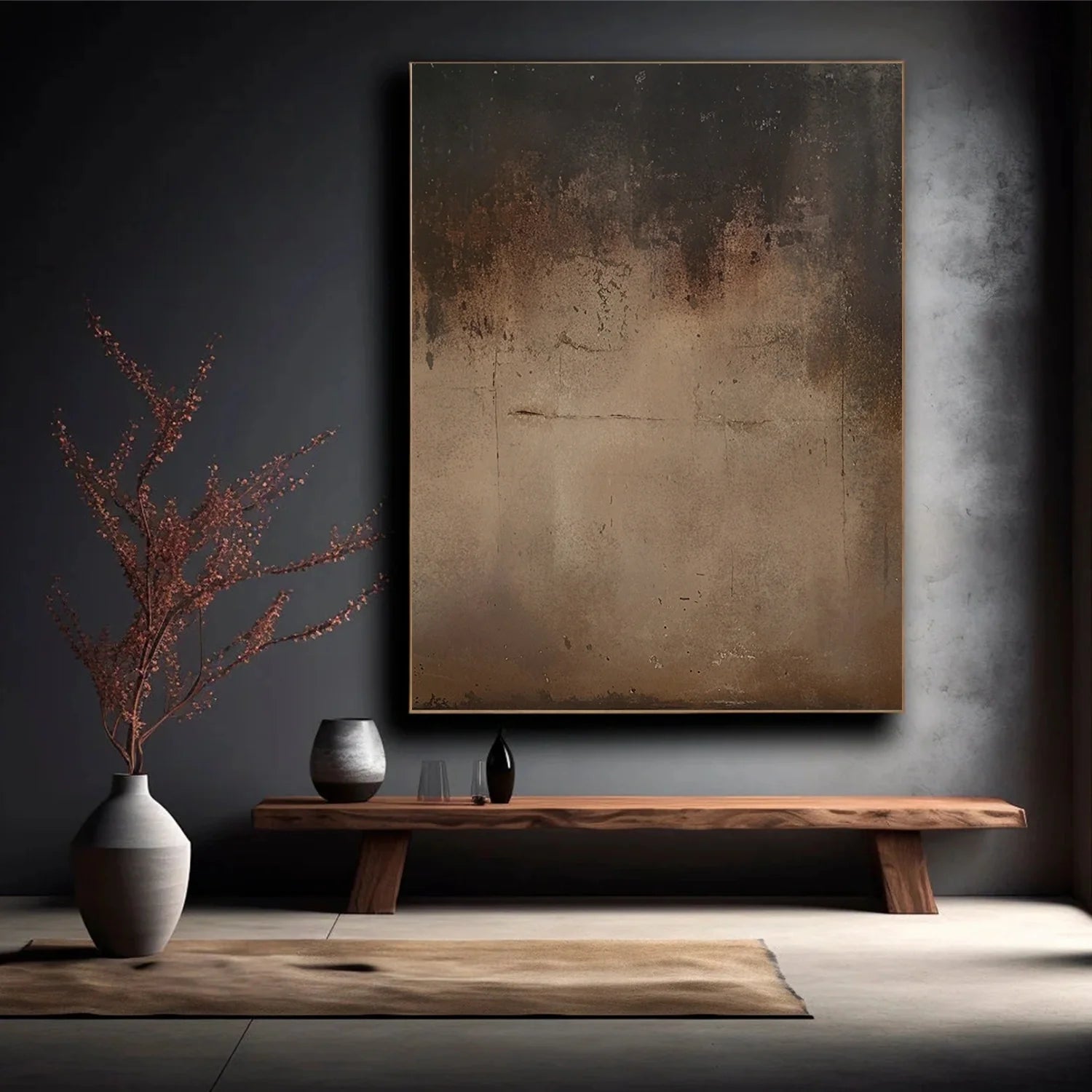 Beige and Brown Abstract Tranquility #WS518