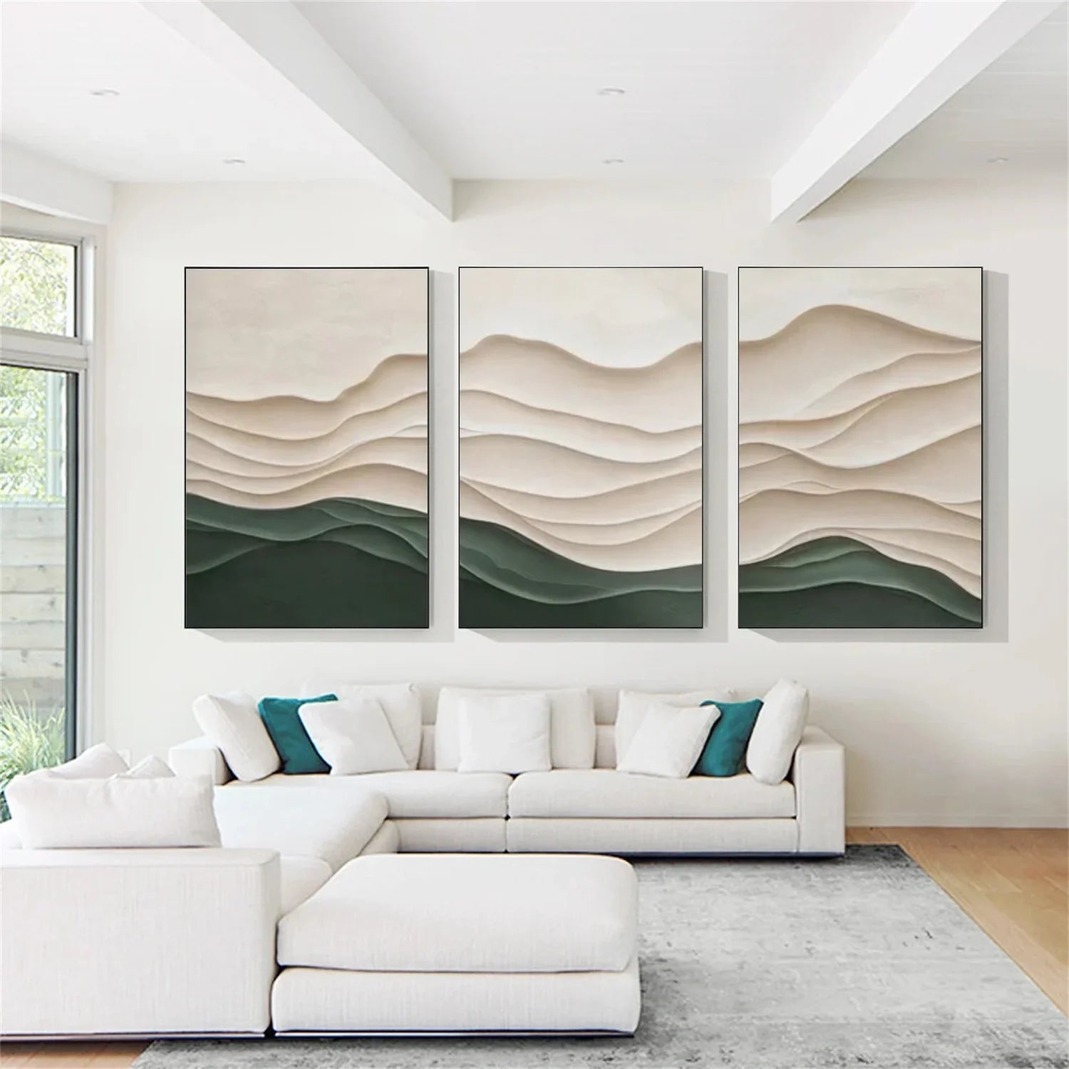 Minimalist Textured Canvas Art Set of 3 #MM290