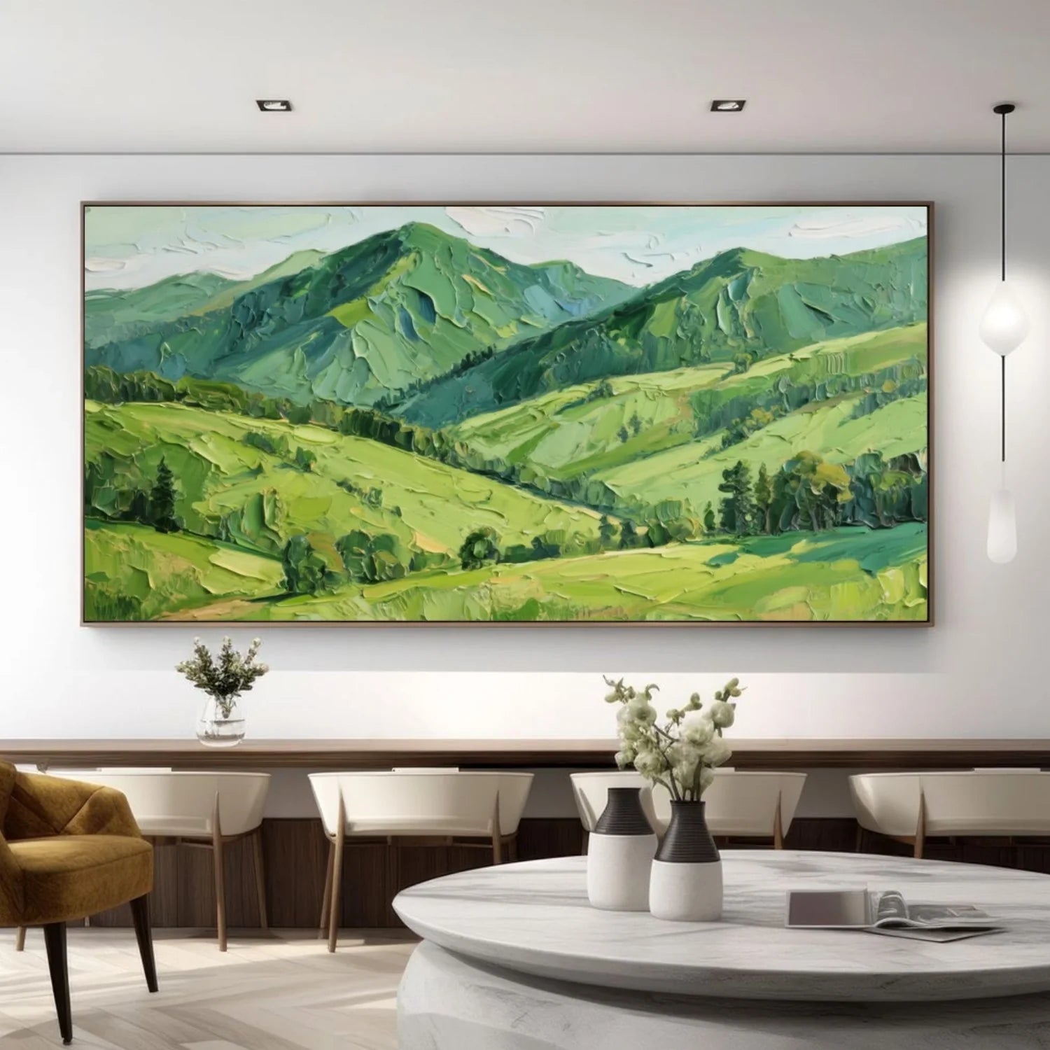 Abstract Mountain Canvas Art #MM280