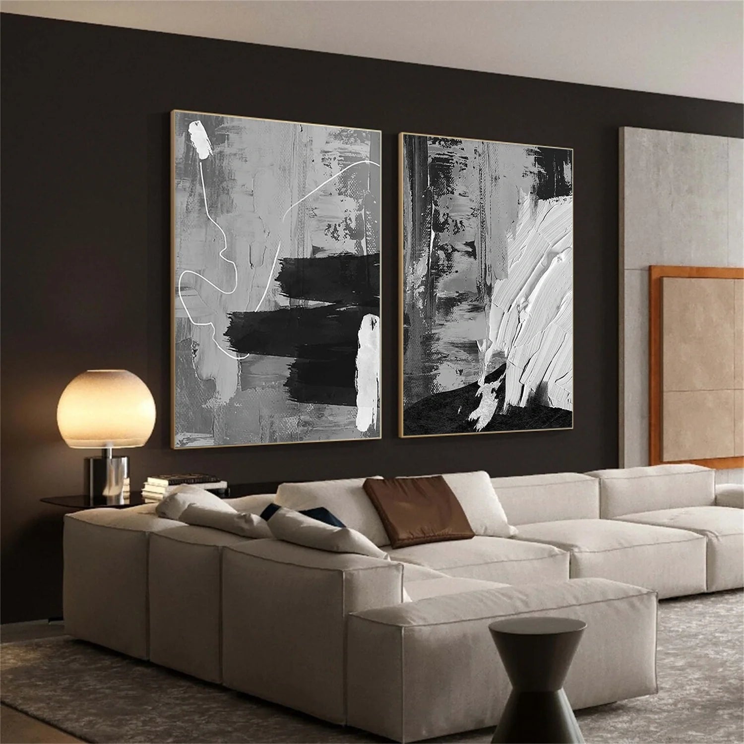Minimalist Textured Canvas Art Set of 2 #MM296