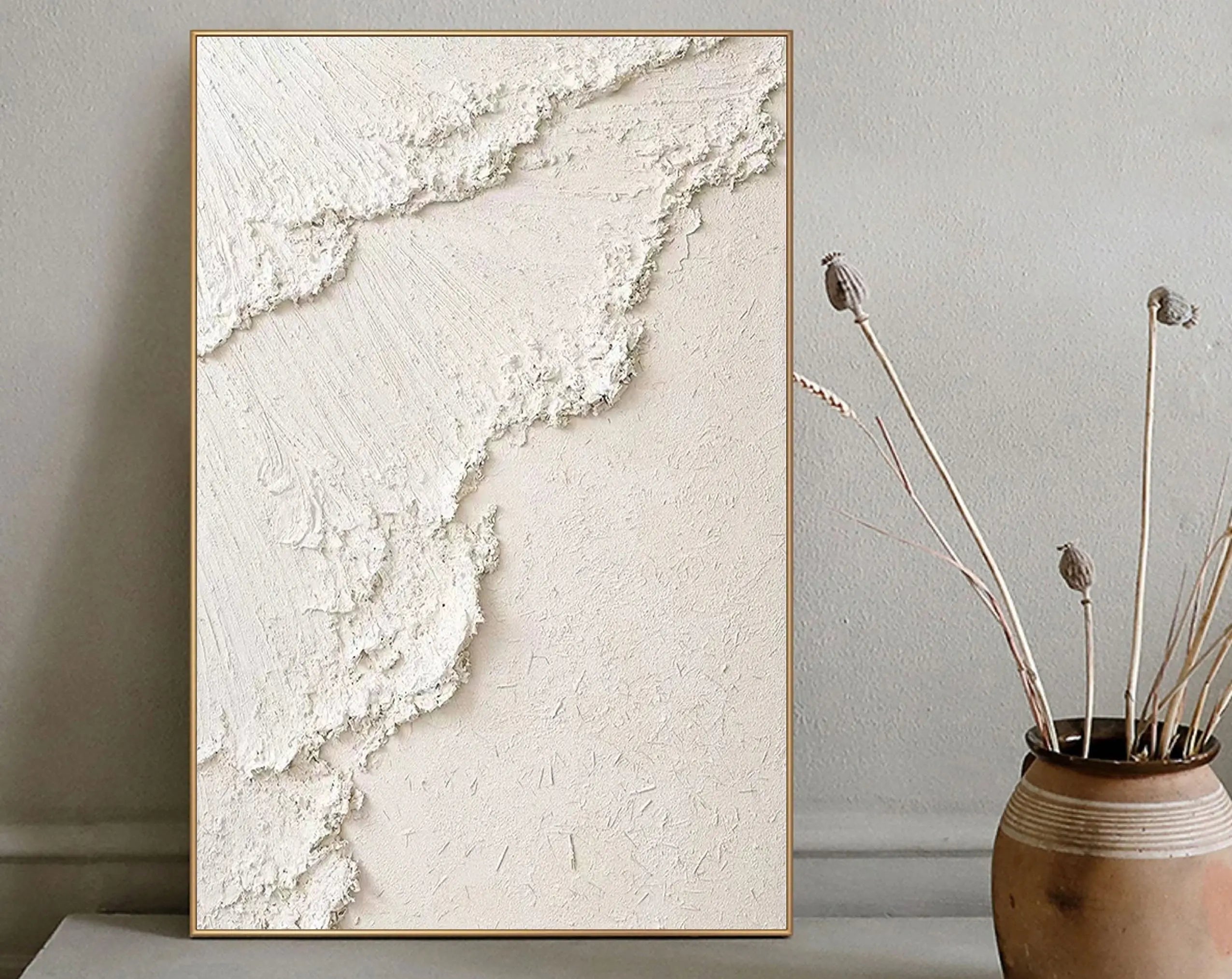 3D Spindrift Texture Painting on Canvas Original Large Size Wall Art for Room Decor #MM070