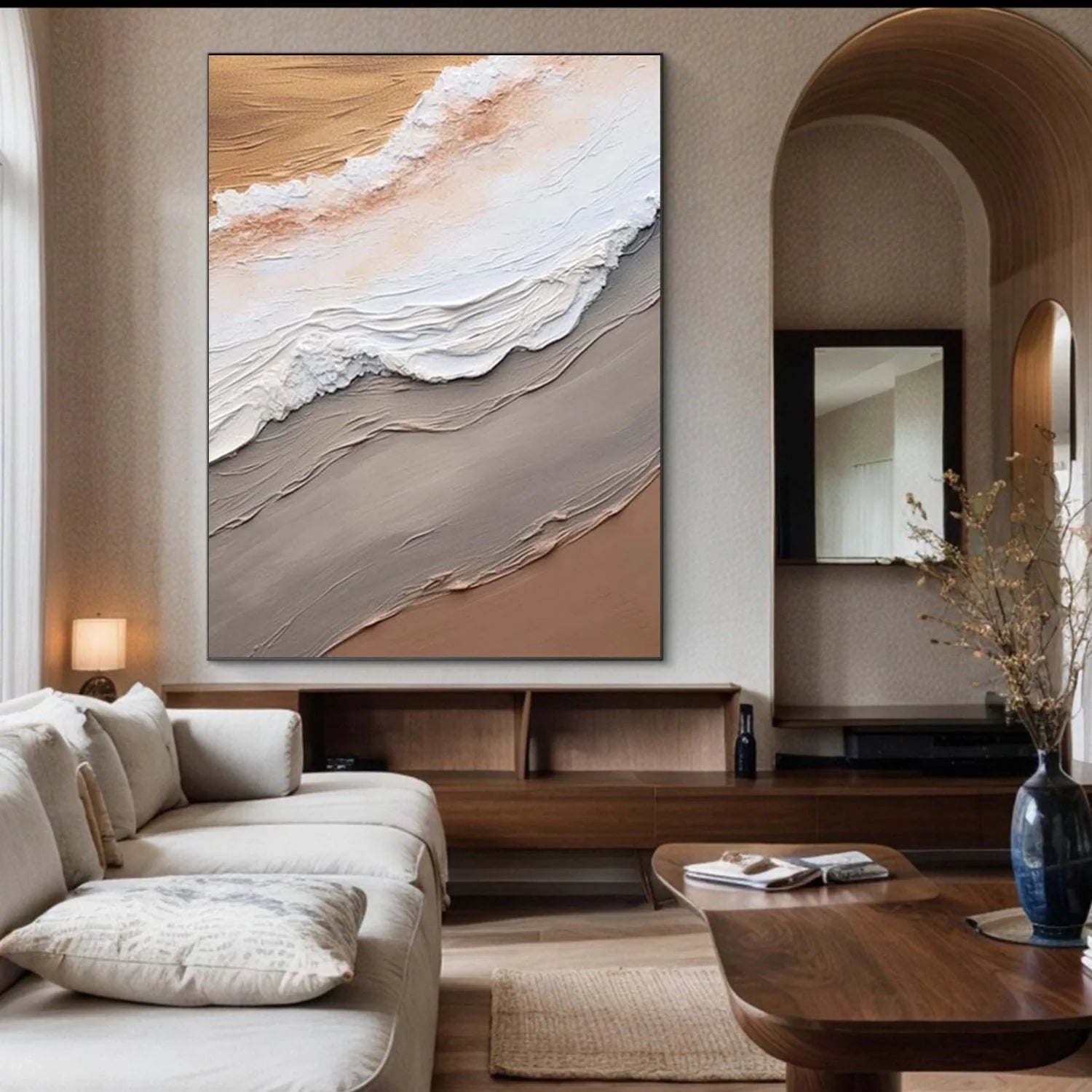 Sea & Sky Abstract Textured Wall Art #MS217